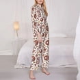 thumbnail image 3 of Goofa Rabbit And Egg Printed Women’s 2 Piece Pajama Set Super,Pajamas Women's Long Sleeve Sleepwear Soft Button Down Loungewear Pjs Lounge Set Nightwear-Medium, 3 of 9