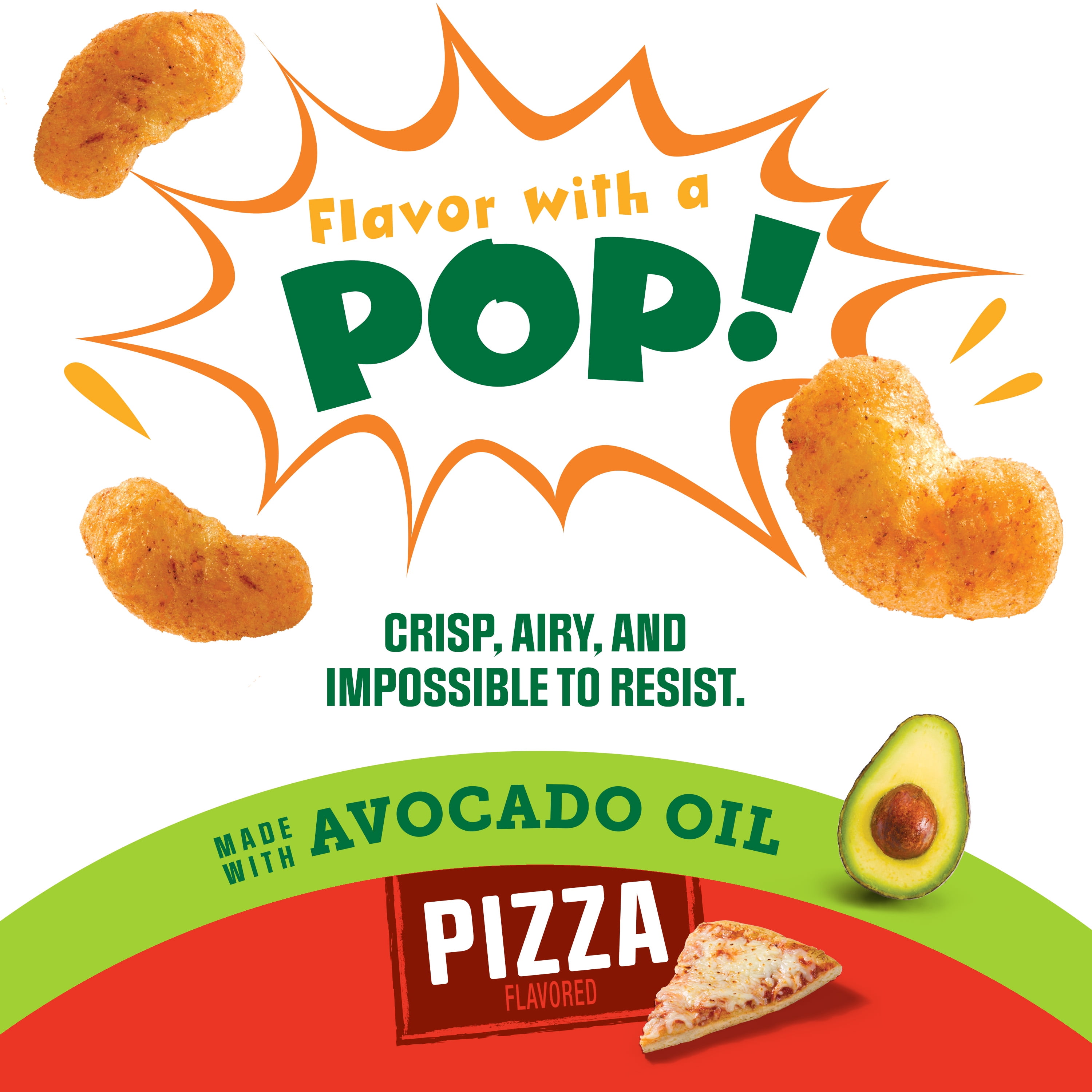 Sensible Portions Garden Veggie Puffs Made with Avocado Oil, Pizza Flavor, 6.5 oz Bag