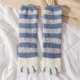thumbnail image 2 of Wuxian Cozy Socks For Women Thick Fuzzy Winter Warm Crew Socks Animal Print Pattern Lady Cute Comfortable Soft Boot Socks Sleep Fuzzy Socks,Sky Blue,One Size, 2 of 2