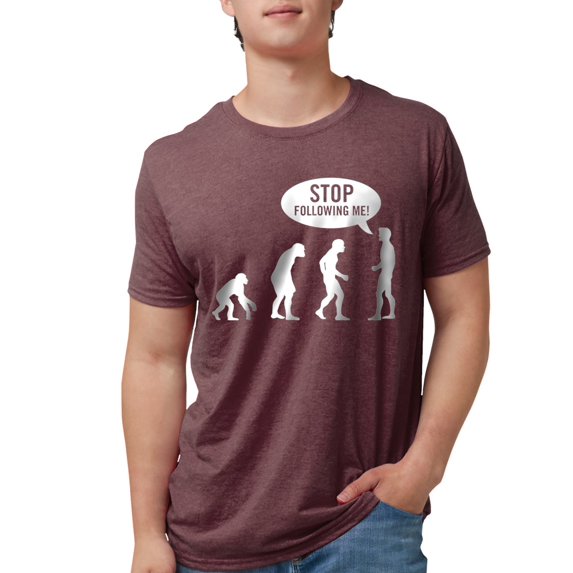 CafePress - Evolution2 T Shirt - Mens Tri-blend T-Shirt