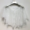 thumbnail image 2 of Women Cape Crochet Lace All-match Mesh Summer Beaded Sequin Shrug Flapper Dress Shawl for Party, 2 of 7