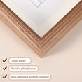 thumbnail image 3 of 4 Pcs Wood Picture Frames, 2 x 3 Inch Wooden Photo Frame, Photo Displays with Mat Glass Panel for Wall Tabletop Display, Brown, 3 of 7