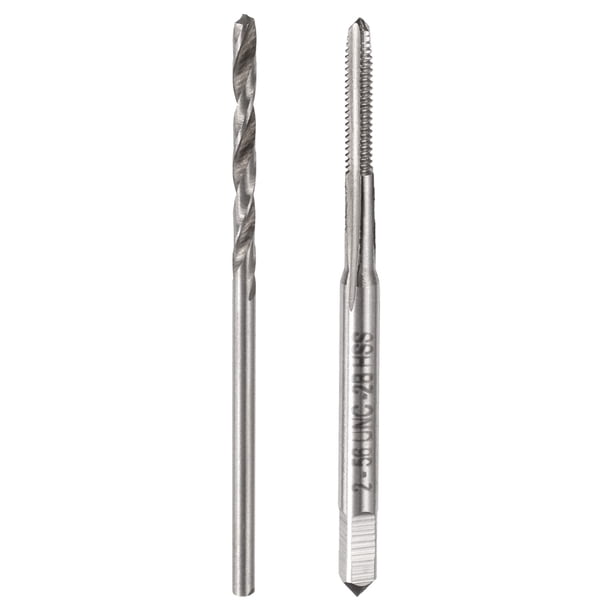 Juego de brocas y machos Uxcell, macho de rosca de 2-56 UNC y broca de 1.8mm
