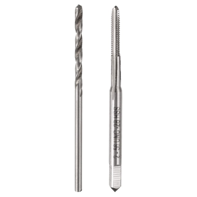 Juego de brocas y machos Uxcell, macho de rosca de 2-56 UNC y broca de 1.8mm