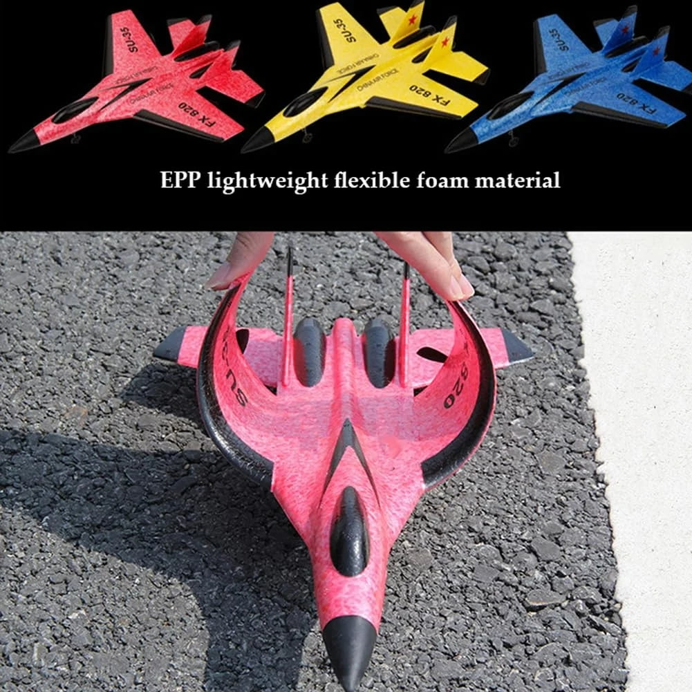 Wonstorex Rc Plane - 2.4GHz Wonstorex Jet Fighter Rc Airplane,Rc Remote Control Fighter Model Toy with Led Lights,Automatic Balance Gyro,360° Glider ,rc Jet,rc Planes