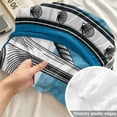 thumbnail image 4 of Cal.King Size Fitted Sheet Set - Blue Anchor 3 Piece Bedding Sets 16" Deep Pocket Fitted Sheet with 2 Pillowcases, Nautical Summer Beach Coastal Ocean Art Brushed Microfiber Hotel Luxury Bed Sheets, 4 of 9