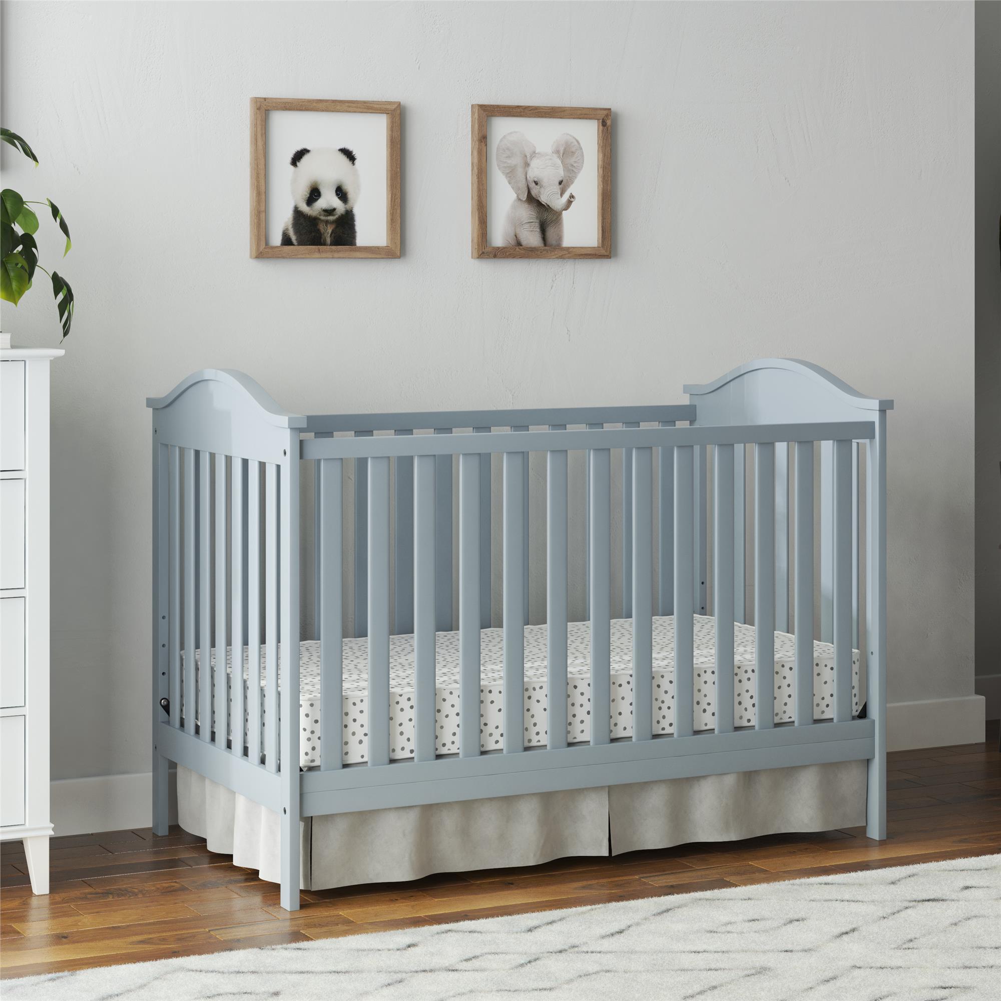 gray crib nursery