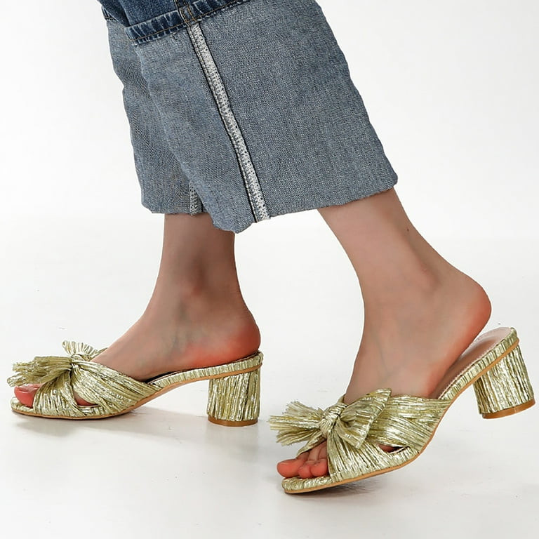 Strapless sandals top with heels