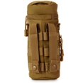 thumbnail image 6 of Go Time Gear | Exo-Tek H2O Water Bottle Carrier Pack | Bottle Holder | Hydration Opening, Utility Zip Pouch, Removeable Shoulder Strap | Fits 40 oz. Wide-Mouth Canisters | Brown, 6 of 7