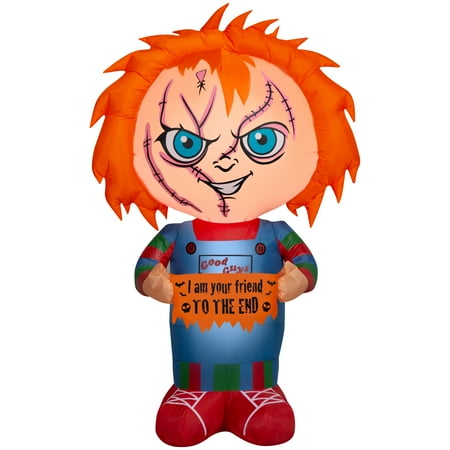 60 Inch Childs Play Chucky with Banner Universal for Halloween by Airblown Inflatables