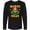 AB-Black, variant on Inktastic Mardi Gras with Green Masquerade Mask Long Sleeve T-Shirt