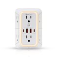 thumbnail image 1 of Soporte de pared Power Strip BlueStars con 6 salidas y 4 puertos USB de 2,4 A, 1 of 9