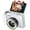 White, variant on W&O Q5 4K Digital Camera, 180° Flip Screen Point and Shoot Camera with Ring Light, SD Card, White