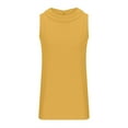 thumbnail image 7 of Sijiajgjfu Women Cotton Linen Sleeveless Crop Tank Tops Crew Neck Collared Shirt Casual Solid Color Loose Fit Comfy T-Shirt Blouse Tanks Gold XXL, 7 of 7