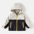 thumbnail image 6 of FAVIPT Waterproof Rain Coats for Kids Boys Zip Up Hooded Jackets Lightweight Color Block Outdoor Coat with Zipper Pockets Black,3-4 Years, 6 of 9