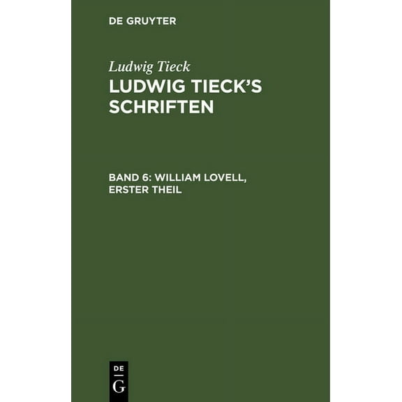 William Lovell, Erster Theil, (Hardcover)
