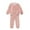 Pink, variant on WRKEKC Kids Winter Outfits 3-12 Years Color-Block Plush Sherpa Fleece Crew Neck Long-Sleeve Top and Pants Two-Piece Warm Loungewear Set