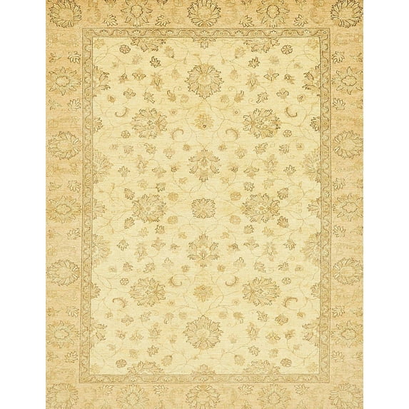 Ahgly Company Machine Washable Indoor Rectangle Abstract Orange Area Rugs, 8' x 12'