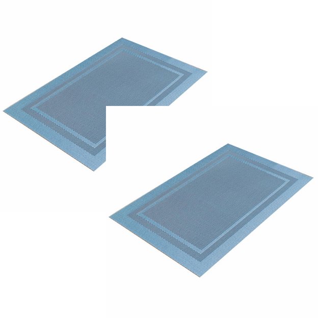 Oleegame 2 Pcs Napperons Élégants Napperons en PVC Tissé Vinyle pour Table à Manger