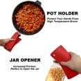 thumbnail image 4 of 4 Pack Silicone Trivet Mats BPA Free - Heat Resistant Thicken Pot Holders, Multipurpose Hot Pads Non-Slip for Kitchen Potholder, Hot Dishes, Jar Opener, Spoon Rest, Drying Mat (Red), 4 of 5