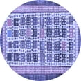 thumbnail image 1 of Ahgly Company Indoor Round Abstract Blue Modern Area Rugs, 5' Round, 1 of 4