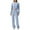 Light Blue, variant on OGLCCG Womens Workout 2 Piece Outfits Sweatsuits Sets Long Sleeve Crop Tops Wide Leg Pants 2024 Women Casual Tracksuits Sets