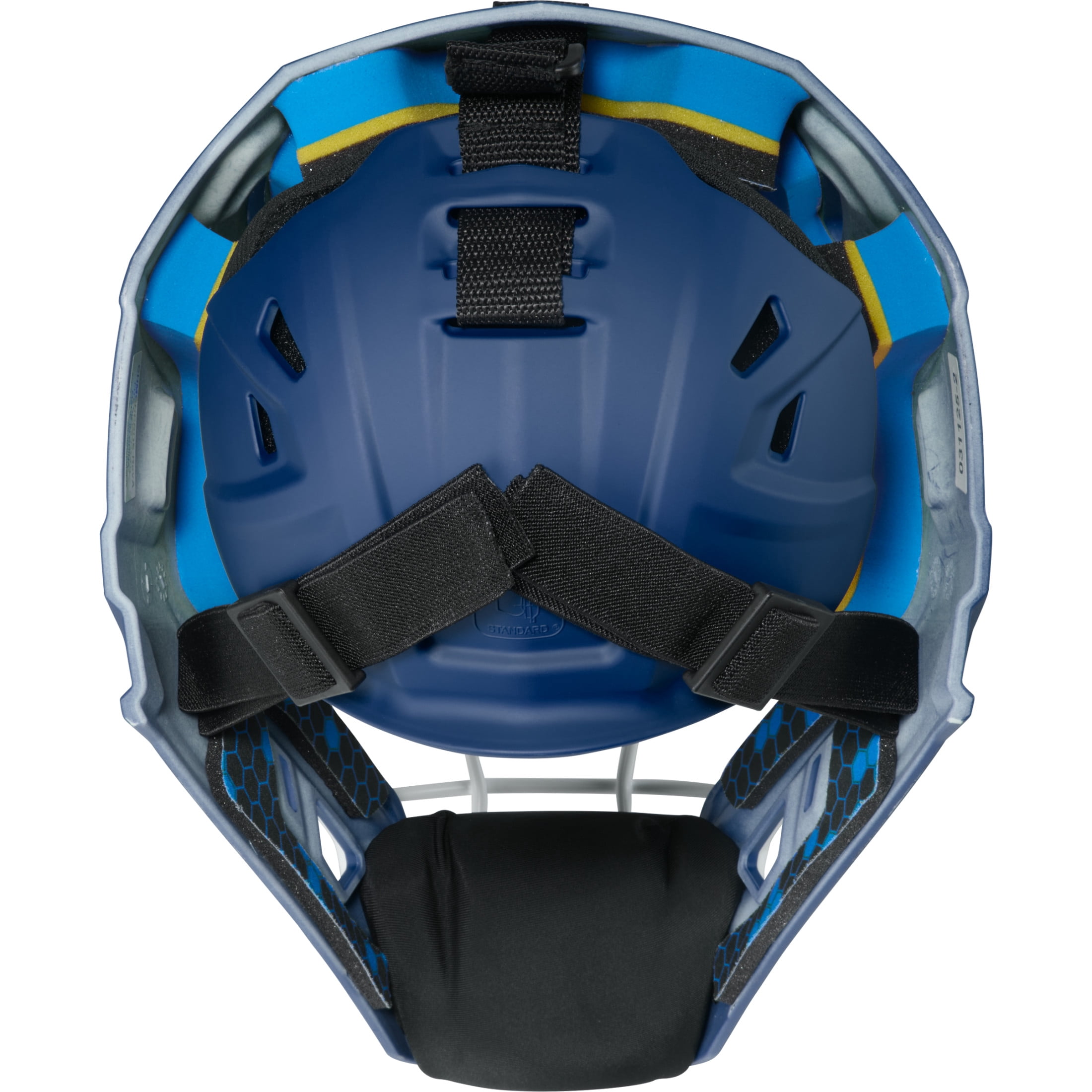 Rawlings Mach Pro Series Catcher’s Helmet, Hockey Style , Senior , Navy/White
