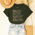 thumbnail image 2 of Lovskoo 2024 Summer Tops Womens Fashion Short Sleeve Round Neck Letter Printed T-Shirt Casual Loose Tops Shirts for Women Olive Green XL, 2 of 7