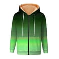 thumbnail image 7 of Xudanell Jackets for Women Warm Hooded Jacket Gradient Zipper Hoodie Drawstring Jacket Lined Plush Women Fashion Hoodies Pink XXL, 7 of 7