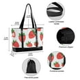 thumbnail image 2 of FORMRS Canvas Laptop Tote Bag for Women with 15.6" Computer Compartments Shoulder Handbag, Strawberry, 2 of 7