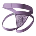 thumbnail image 6 of SELONE Men G-String Briefs Casual Breathable Underwear Loose Elastic Waistband Pouch Slim Wear Purple M, 6 of 6