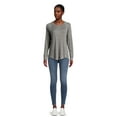 thumbnail image 2 of Time and Tru Women's High-Low Rib Tunic, 2 of 5