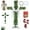 B, variant on 6 Ft Cross Christmas Tree with String Lights, Prelit Artificial Pine Cross with Silk Scarf and Christ Crown, Foldable Xmas Tree for Indoor Outdoor Holiday Yard Decor