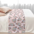 thumbnail image 2 of Rainbows Small Elephants Bed Runner for Cal King Size Bed, Pink Red Flowers Love Animal Soft Bedding Scarf Bedding Protector Slipcover Sofa Throw for Bedroom Hotel Guesthouse, 2 of 8
