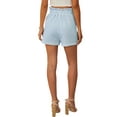 thumbnail image 6 of QAFOPEH Women Stripe Print Lace Up Ruffled High Waist Pockets Shorts, 6 of 7