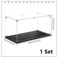 thumbnail image 2 of Acrylic Display Boxes Dust-Proof Cases with Black Base for Models Building Blocks Doll Display Holders Rectangle 40x20x20cm, 2 of 6