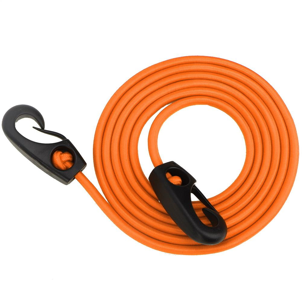 Strong Elastic Paddle Leash Safety Rod Nylon Paddling Safety Leash with Plastic Carabiner for Kayaking Canoeing Surfing