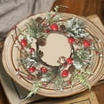 thumbnail image 7 of Lifelike Christmas Candlestick Wreath with Cones and Berries Artificial Flower Garland Decoration Festive Home Holiday Gift for Family Parties, 7 of 7