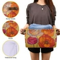 thumbnail image 3 of Yayeee 2 Pack Canvas Storage Basket with Handles for Shelves Fabric Bins Closet Organizer, Orange Abstract Floral, 3 of 8