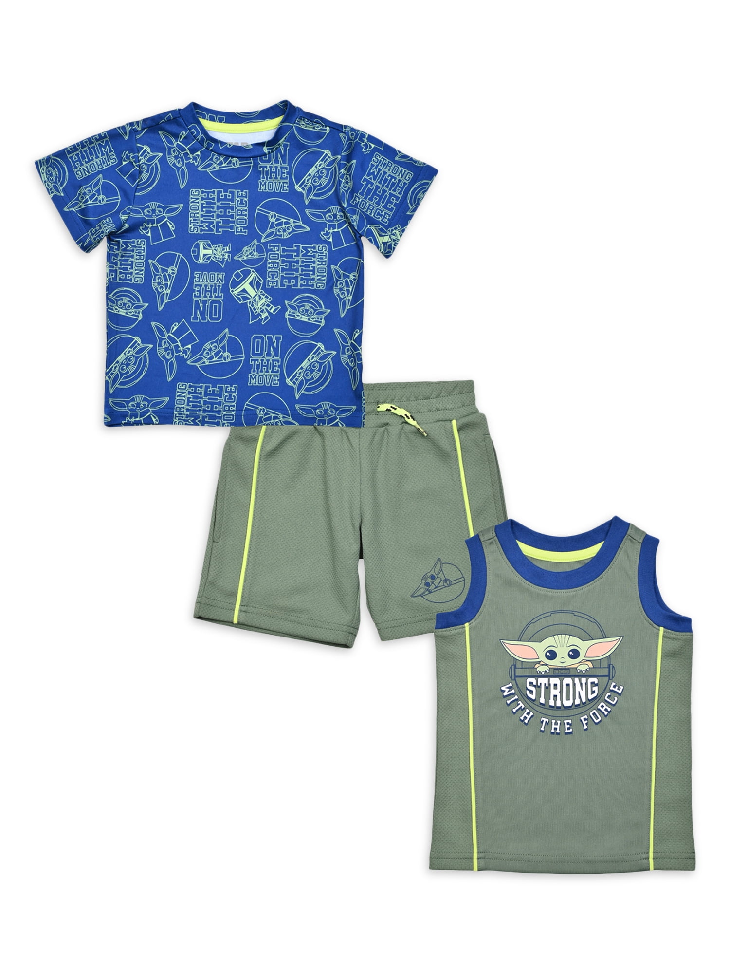 TMNT Toddler Boys Green Vest 3pc Denim Pant Set Size 2T 3T 4T 5T 