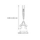 thumbnail image 4 of 2pcs colchones de suspensión llaveros al aire libre Moda Colgantes colgantes colgantes (plata), 4 of 6
