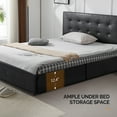 thumbnail image 2 of UBesGoo Upholstered Queen Bed Frame w/ 4 Drawers,Platform Bed Frame，No Box Spring Neededy, Black, 2 of 13