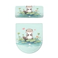 thumbnail image 2 of HELLHERO Otter Lid Cover Set for Toilet Dust-Proof for Household Stays in Place Bathroom Toilet Cover Set, 2 of 7