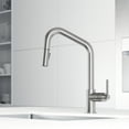 thumbnail image 3 of VIGO Utopia 14 in. H Single Handle Pull-Down Sprayer Kitchen Bar Faucet in Stainless Steel, 3 of 15