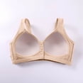thumbnail image 4 of Sawvnm Women Bras Women's Fashionable Underwire-free Gathering Front Button-up Breathable Bra Large Cup Daily Bra, 4 of 7