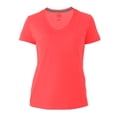 thumbnail image 1 of Playera Fruit Of The Loom para Mujer, Cuello V Manga Corta Coral Jaspe Talla  G, 1 of 4