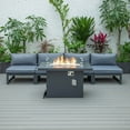 thumbnail image 3 of Patio Furniture Set Outdoor 5 Piece Chairs & Fire Pit Table - Weather Resistant Aluminum Seating, 3 of 5