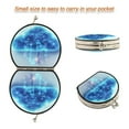 thumbnail image 3 of Portable Makeup Mirror Travel Mirror Compact Folding Mirrors Small for Women Beauty Accessories Glowing Blue Clouds, 3 of 7