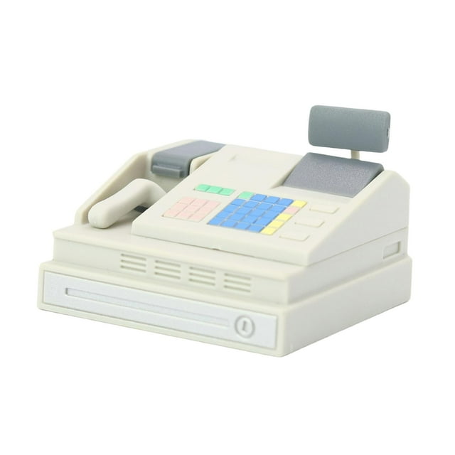 1/12 casa de muñecas caja registradora modelo Micro paisaje supermercado tienda de conveniencia Blanco perfke casa de muñecas caja registradora