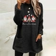 thumbnail image 2 of Viikei Christmas Sweaters for Women Plus Size Women's Round- Neck and Winter Loose Print Pocket Warm Long Sleeve Blouse Tops, 2 of 4